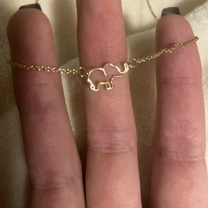 gold elephant necklace